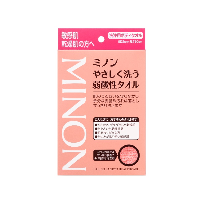 【その他】ミノンやさしく洗う弱酸性タオル 1枚