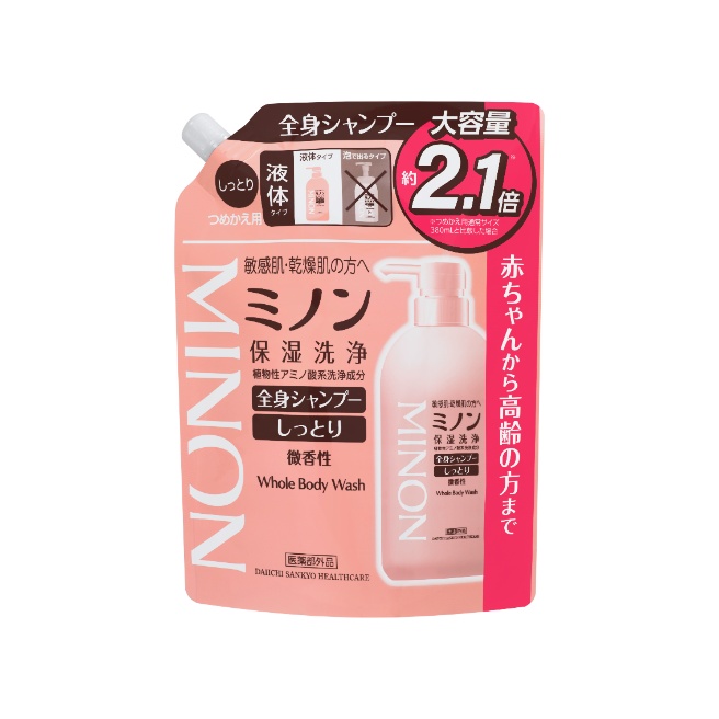 【医薬部外品】ミノン全身シャンプーしっとりタイプ 800mL（つめかえ用）