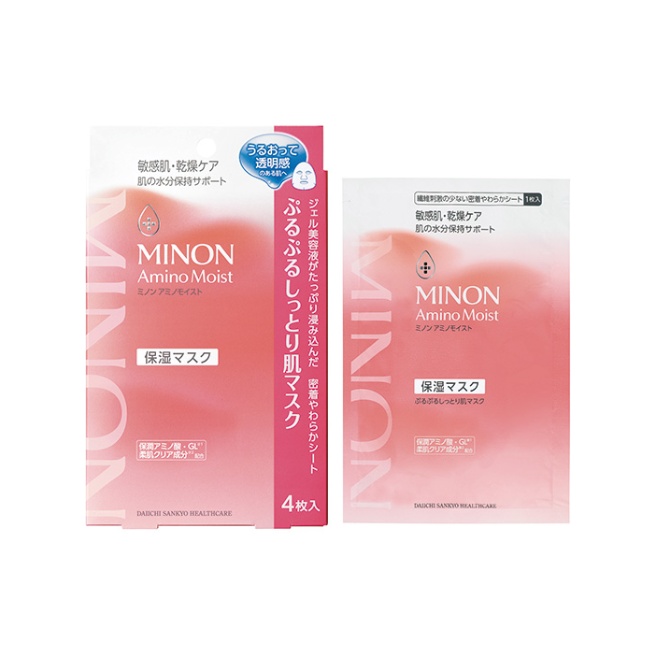【化粧品】ミノン アミノモイスト ぷるぷるしっとり肌マスク 22mL×4枚